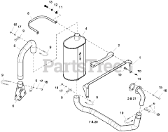 Eaton ET03624GNAX - Eaton 36kW Home Standby Generator (SN: 6004078 - 7056368) (2012) Muffler Exh 2.4lL G2 Turbo (0H0139)