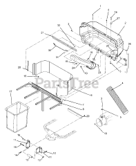 Gravely 815015 - Gravely ZT Three-Bucket Bagger (SN: 000101 & Above) Bagger Cover Assembly