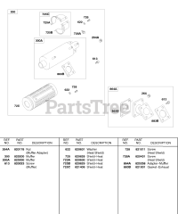 Briggs & Stratton 588447-0477-E2 - Briggs & Stratton Horizontal Engine Muffler, Muffler Adapter