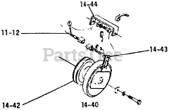 Toro 1-0300 - Toro Raider 10 Lawn Tractor (1971) P.t.o. Clutch (plate 14.2)
