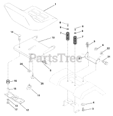 Poulan 271491 - Poulan Lawn Tractor (2002) Seat Assembly