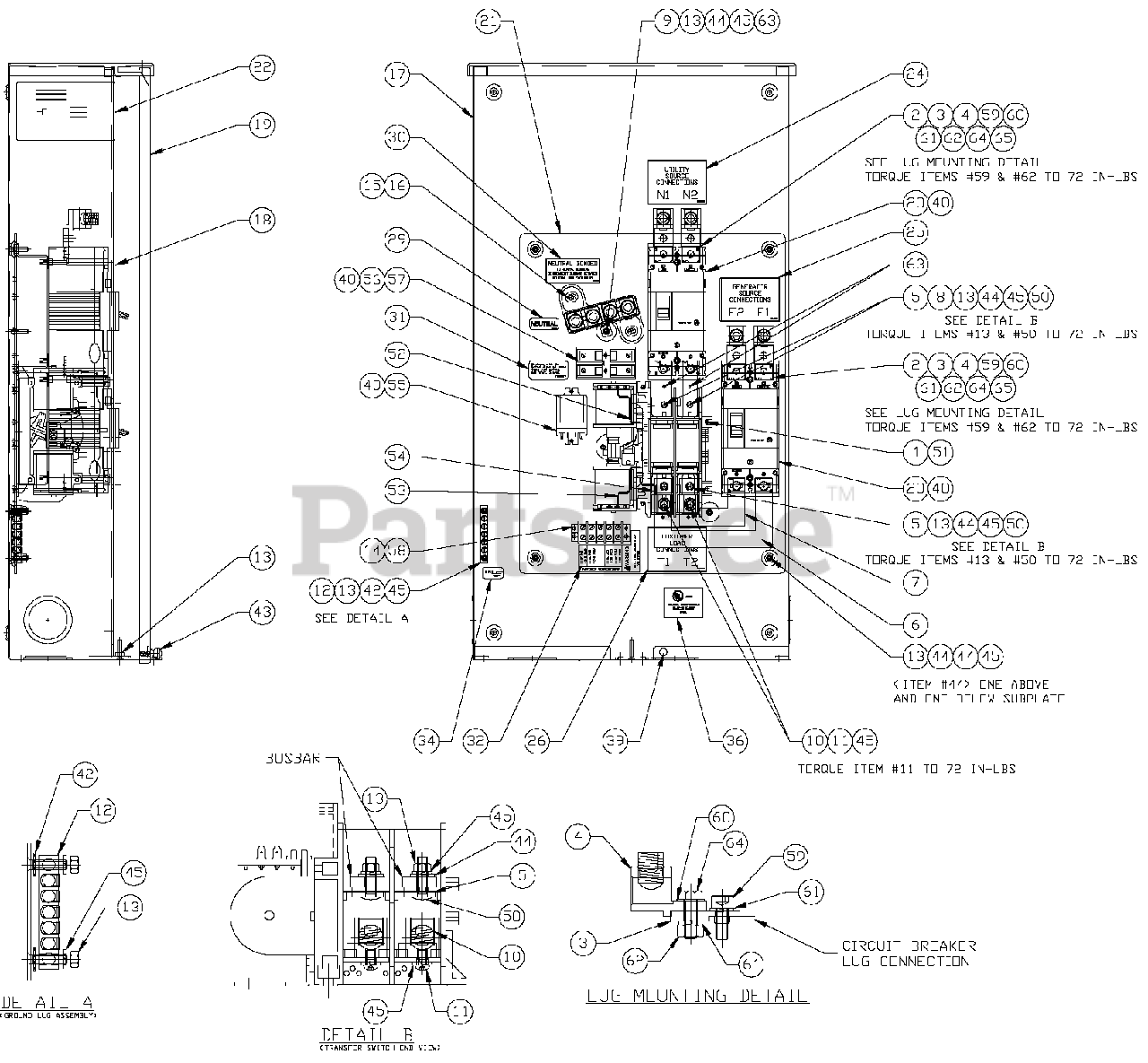 Generac RTSE200A3 Generac Power Transfer Switch (SN 4926993