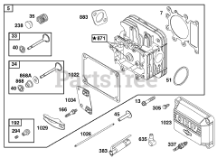 Toro 71226 (16-38 XLE) - Toro Lawn Tractor (SN: 210000001 - 210999999) (2001) Engine Briggs Stratton Model 28q777-0690-E1 2