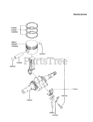 Kawasaki FA130D-AS18 - Kawasaki Engine PISTON/CRANKSHAFT