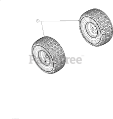 Craftsman 247.203754 (13AL78XT299) - Craftsman T1600 Lawn Tractor (2016) Wheels-Front