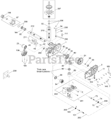 Toro 74643 (MX 5060) - Toro 50" TimeCutter Zero-Turn Mower (SN: 314000001 - 314999999) (2014) Left Hand Hydro Transaxle Assembly No. 119-3360