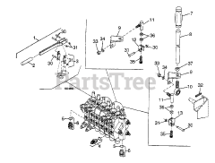 Cub Cadet 407 (590-407-100) - Cub Cadet Backhoe Valve Controls &amp; Hardware