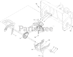 Toro 37798 (824 OE) - Toro 24" Power Max Snow Thrower (SN: 411309389 - 412999999) Gearbox, Auger and Impeller Assembly
