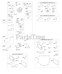 Briggs & Stratton 4045A7-0100-E1 - Briggs & Stratton Vertical Engine Carburetor, Fuel Supply, Gasket Set - Engine, Gasket Set - Valve, Kit - Carburetor Overhaul