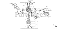 Honda GX340 UT2 QNR2/A (GCBET) - Honda Engine, Made in Thailand (SN: GCBET-2000001 - GCBET-2025452) CARBURETOR (1)