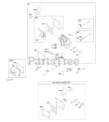 Briggs & Stratton 12S902-2139-B1 - Briggs & Stratton Vertical Engine Cylinder Head, Gasket Set-Valves, Valves