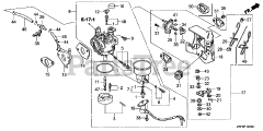 Honda GX240 U1 ED2 (GCAKK) - Honda Engine, Made in Japan (SN: GCAKK-1000001 - GCAKK-9999999) CARBURETOR (1)