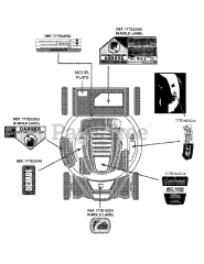 Cub Cadet SC 100 (11A-A92J709) - Cub Cadet Walk-Behind Mower (2015) Label Map 11A-A92J710
