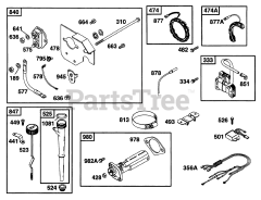 Briggs & Stratton 226432-1006-E2 - Briggs & Stratton Horizontal Engine Switch Plate, Elect, Oil Grp