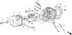 Honda GX270 HA (GCAB) - Honda Engine, Made in Japan (SN: GCAB-1000001 - GCAB-1999999) CYLINDER HEAD