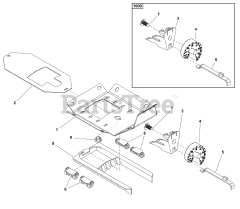 Lesco LSG 2000 V - Lesco Stand-On Spreader Hopper Gate Assembly Group (220 LBS)
