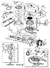 Lawn-Boy 7210 - Lawn-Boy Walk-Behind Mower (SN: 000000001 - 099999999) (1960) Model C-70 Engine Parts List