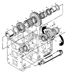 Simplicity 9518 (2097355) - Simplicity Compact Tractor, Diesel Transmission - Hi &amp; Lo Range Gears &amp; Shaft Group (3486I46)