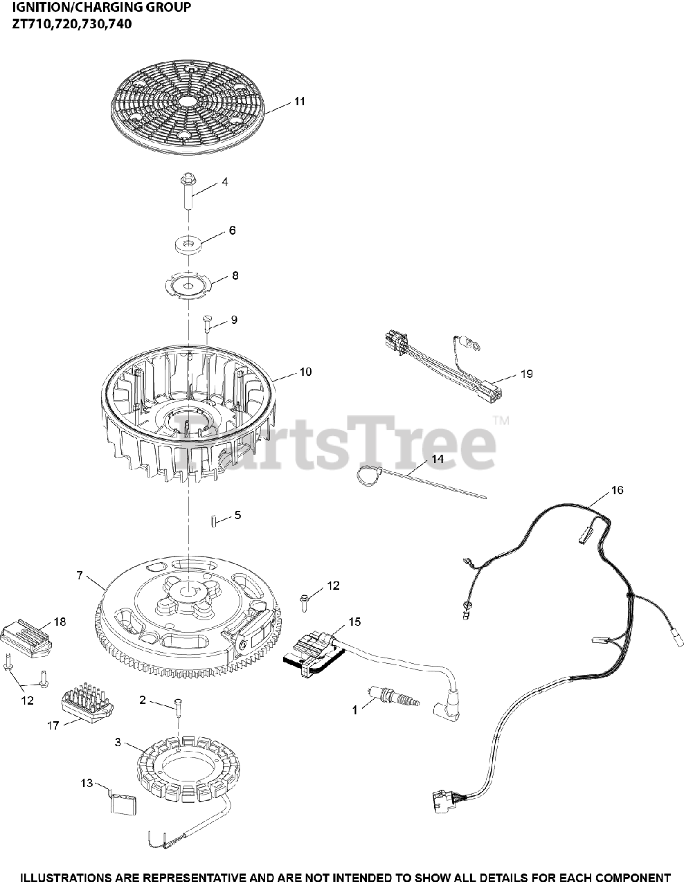 Kohler ZT740-3011 - Kohler Confidant Engine, Made for Exmark, 25hp