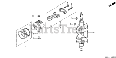 Honda BFP8 D2 XRA (BAAJ) - Honda Outboard Engine, Made in Japan (SN: BAAJ-1100001 - BAAJ-9999999) PISTON + CONNECTING ROD