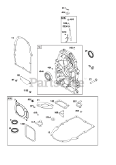 Briggs & Stratton 389447-0123-E1 - Briggs & Stratton Horizontal Engine Crankcase Cover/Sump Group