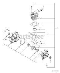 Echo EA-410 - Echo Earth Auger (SN: E01904001001 - E01904999999) Engine, Short Block -- SB1097, Decompression Assembly