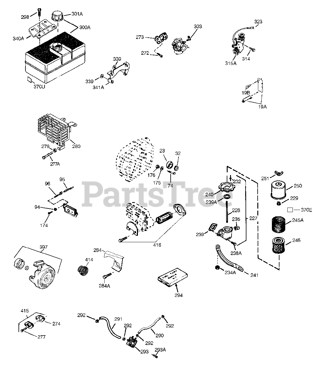 Tecumseh HM100159493V Tecumseh Engine Engine Parts List HM1003B