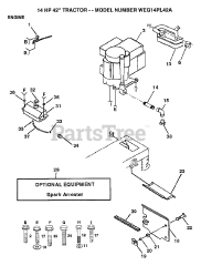 Weed Eater WEG 14PL42 A - Weed Eater Lawn Tractor (1994)