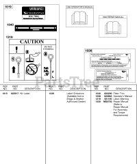 Briggs & Stratton 430447-0205-E2 - Briggs & Stratton Horizontal Engine Label Kit, Repair Manual, Operator Manual, Emissions