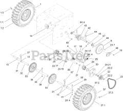 Toro 38644 (1028 OXE) - Toro 28" Power Max Snow Thrower (SN: 312003430 - 312999999) (2012) Wheel Clutch Assembly