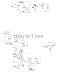 Briggs & Stratton 19G415-1169-E1 - Briggs & Stratton Horizontal Engine Air Cleaner, Muffler