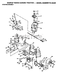 Electrolux/AYP RL 1844 B - Electrolux/AYP Lawn Tractor (1991) STEERING