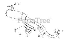 Murray S-1543 - Murray 50cc ATV (2002) Muffler