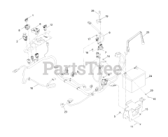 Exmark RAE708GEM60300 - Exmark 60" Radius E-Series Zero-Turn Mower, Exmark 708 (SN: 400000000 - 402082299) (2017) Electrical Assembly
