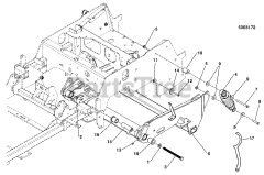 Ferris IS 700Z (5901225) - Ferris IS700Z Series 61" Zero-Turn Mower, 24hp Kawasaki, Side-Discharge Rear Suspension Group
