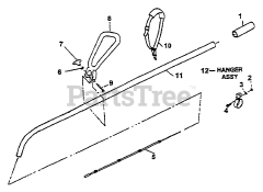Green Machine 1900 E - Green Machine Edger Driveshaft &amp; Handles