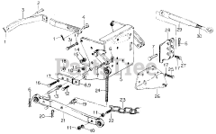 Cub Cadet 1712 (145-782-100) - Cub Cadet Garden Tractor Hitch, Category "o" Three Point-SN 720000 &amp; Up