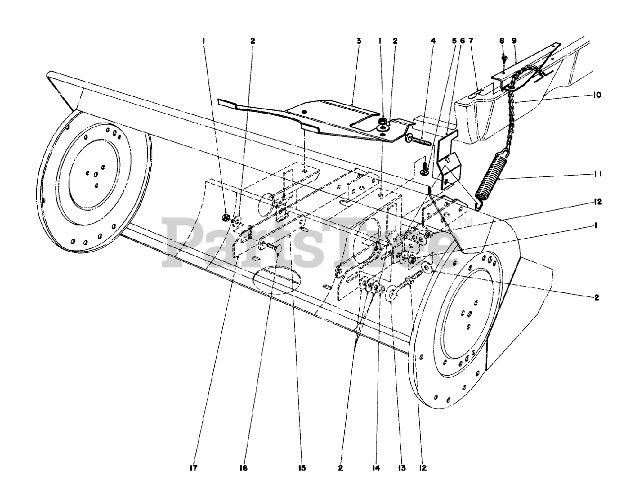 Toro 57385 - Toro Lawn Tractor, 11hp (SN: 001000001 - 001999999) (1981