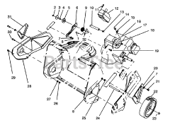 Toro 38170 - Toro CCR Powerlite Snow Thrower (SN: 069000001 - 069999999) (1996) Engine Wheel Assembly