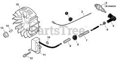 Echo CS-271 T - Echo Chainsaw (SN: C21211001001 - C21211999999) Ignition