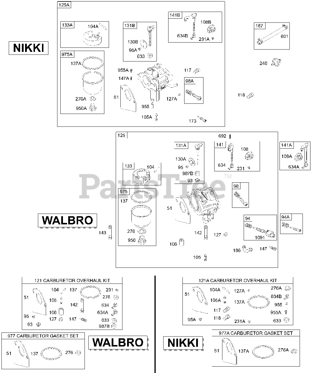 Briggs Stratton 28r707 1120 E1 Briggs Stratton Vertical Engine Carburetor Gaskets Set Fuel Line Parts Lookup With Diagrams Partstree