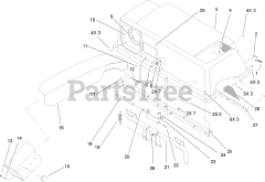 Toro 79301 - Toro 42"/48" Vacuum Bagger for 300 Series Tractors (SN: 310000001 - 310999999) (2010) Top Bag Assembly