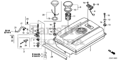 Honda EB5000X K3 AT (EBPC) - Honda Generator, Made in China (SN: EBPC-1000001 - EBPC-1499999) FUEL TANK