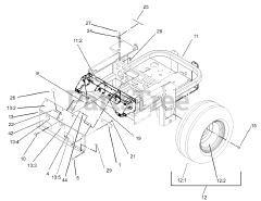 Toro 74225 (Z 253) - Toro 62" Z Master Zero-Turn Mower, Side-Discharge Deck (SN: 230006001 - 230999999) (2003) Rear Frame and Wheel Assembly