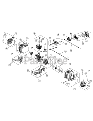 Craftsman 316.711170 (41ADZ23C799) - Craftsman String Trimmer (Sears) Engine Assembly (October 2014 &amp; before)