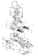 Cub Cadet 1170 (13AD608G101) - Cub Cadet Lawn Tractor (SN: 1H019H - 1H310H) Lift Assembly/Seat/Fender