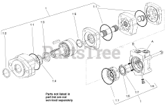 Toro 22415 - Toro Rotary Broom for Dingo Compact Utility Loader (SN: 260000001 - 260999999) (2006) Hydraulic Motor Assembly No. 99-6566