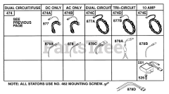 Briggs & Stratton 252412-0601-01 - Briggs & Stratton Horizontal Engine Alternator Chart
