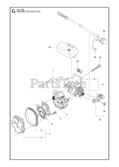 Husqvarna 140 e - Husqvarna Chainsaw CARBURETOR &amp; AIR FILTER
