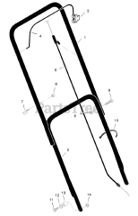 Murray 20101x78B - Murray 20" Walk-Behind Mower (1998) Handle Assembly